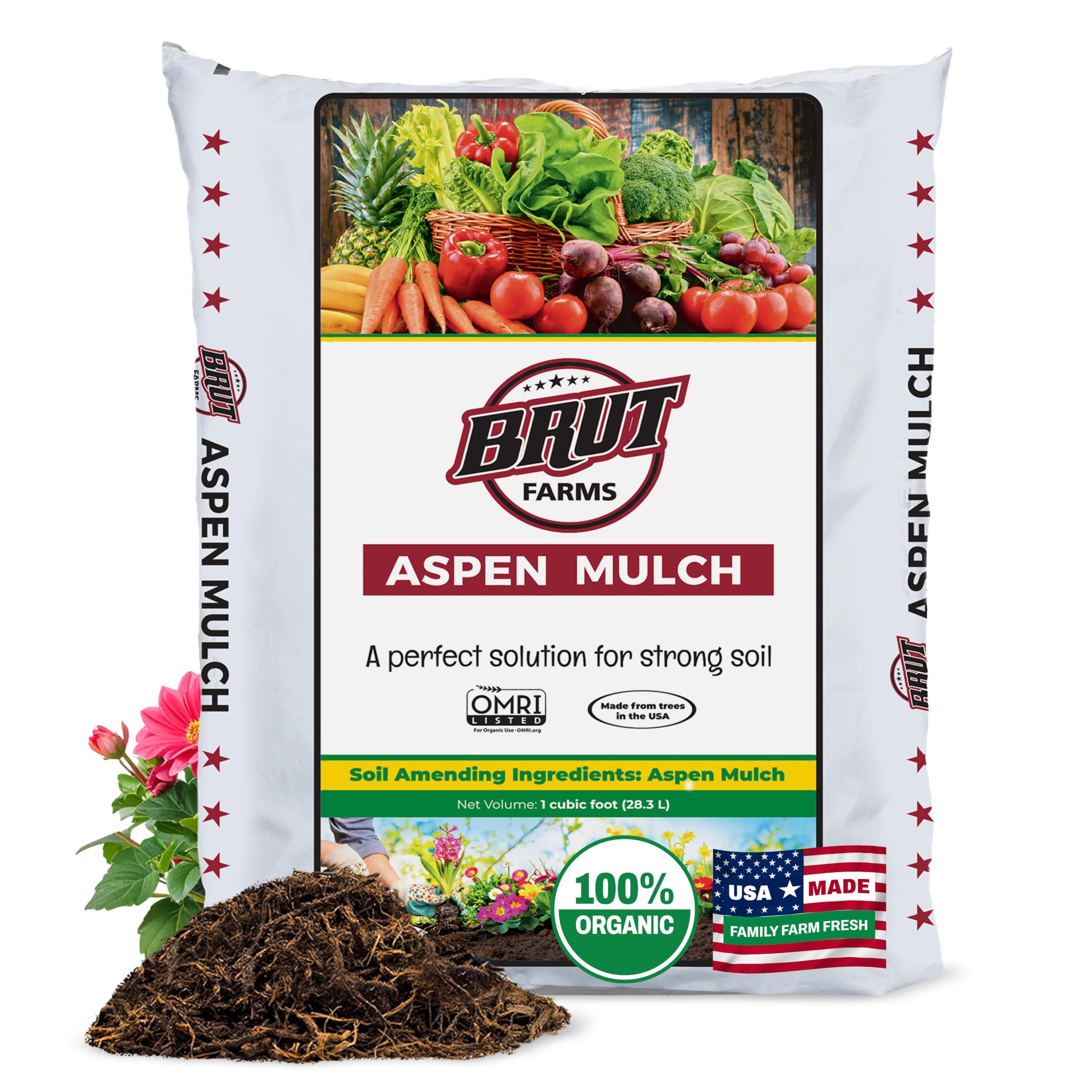 Brut Organic Aspen Mulch