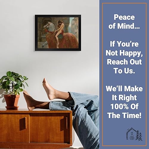 Miniatura 5 de Lost Cabin Lady Godiva de John Collier  Impresión en marco plano negro  Reproducción de pinturas de obras de arte finas  Póster decorativo enmarcado