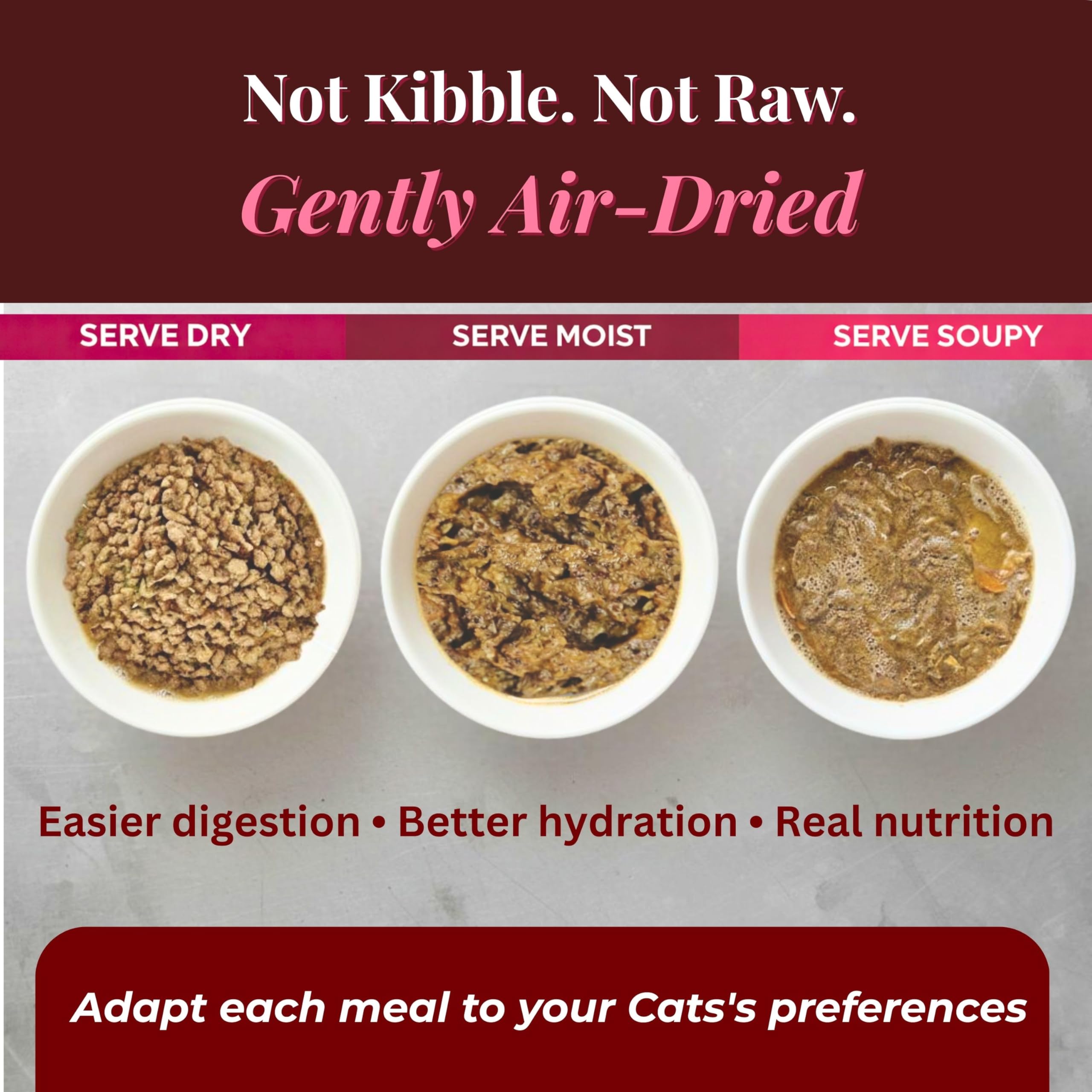 UNDERSTOOD Air Dry Kitten Food | 500g Makes 1.5 kg Wet Food | High Protein, Real Taurine from Anchovies and Chicken Heart | Growth Formula 4