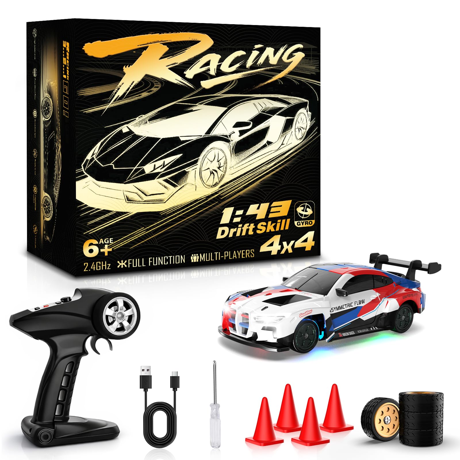 RC Drift Car 1 43 Mini RC Drift Car with Gyro 2 4GHz Full Proportional Control 20KM H