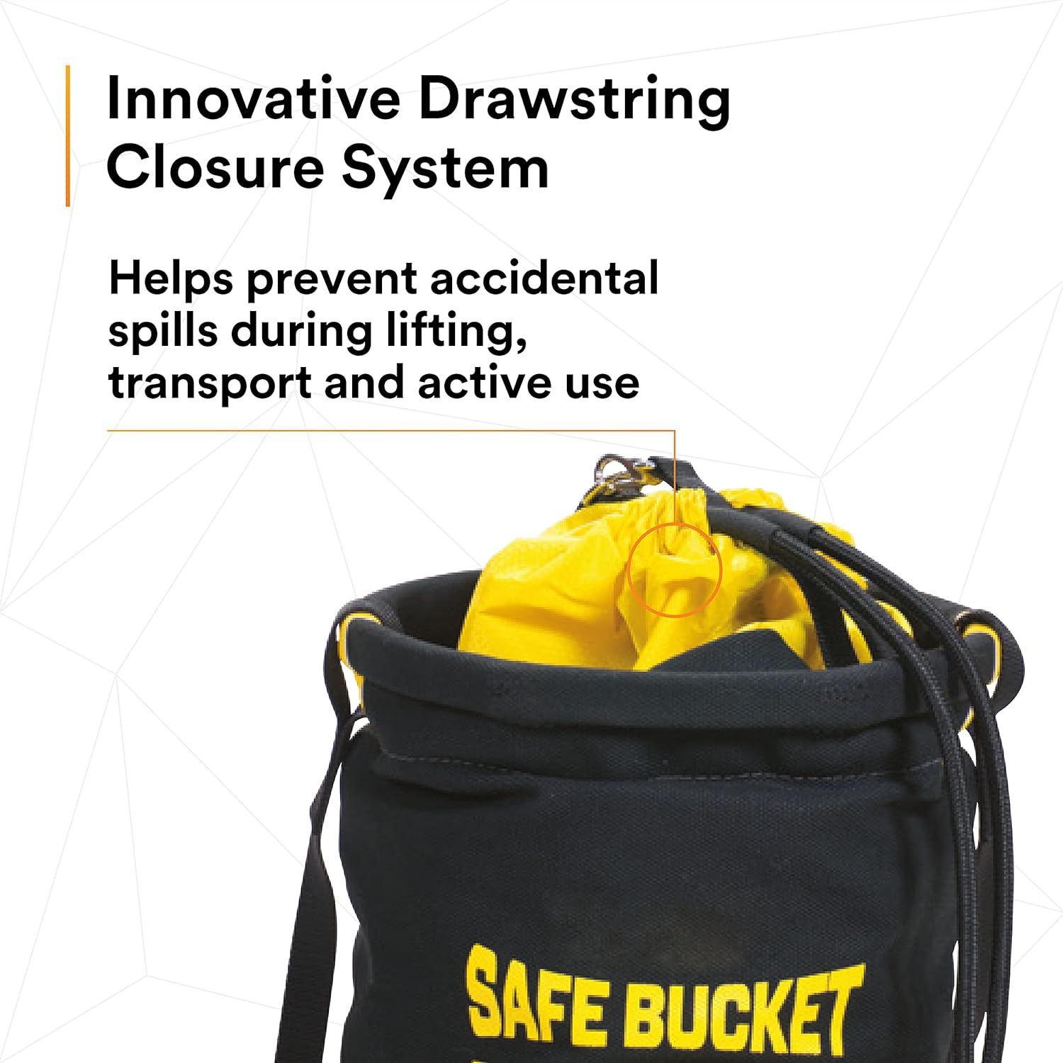 One-Day Sale: Up to 80% Off 3M DBI-SALA Fall Protection For Tools,1500133, Canvas Spill Control Safe Bucket w/6 D-Ring Connection Points, 15X125, Drawstring Closure System,100 lb Load Rating -BKT-100DRAWC