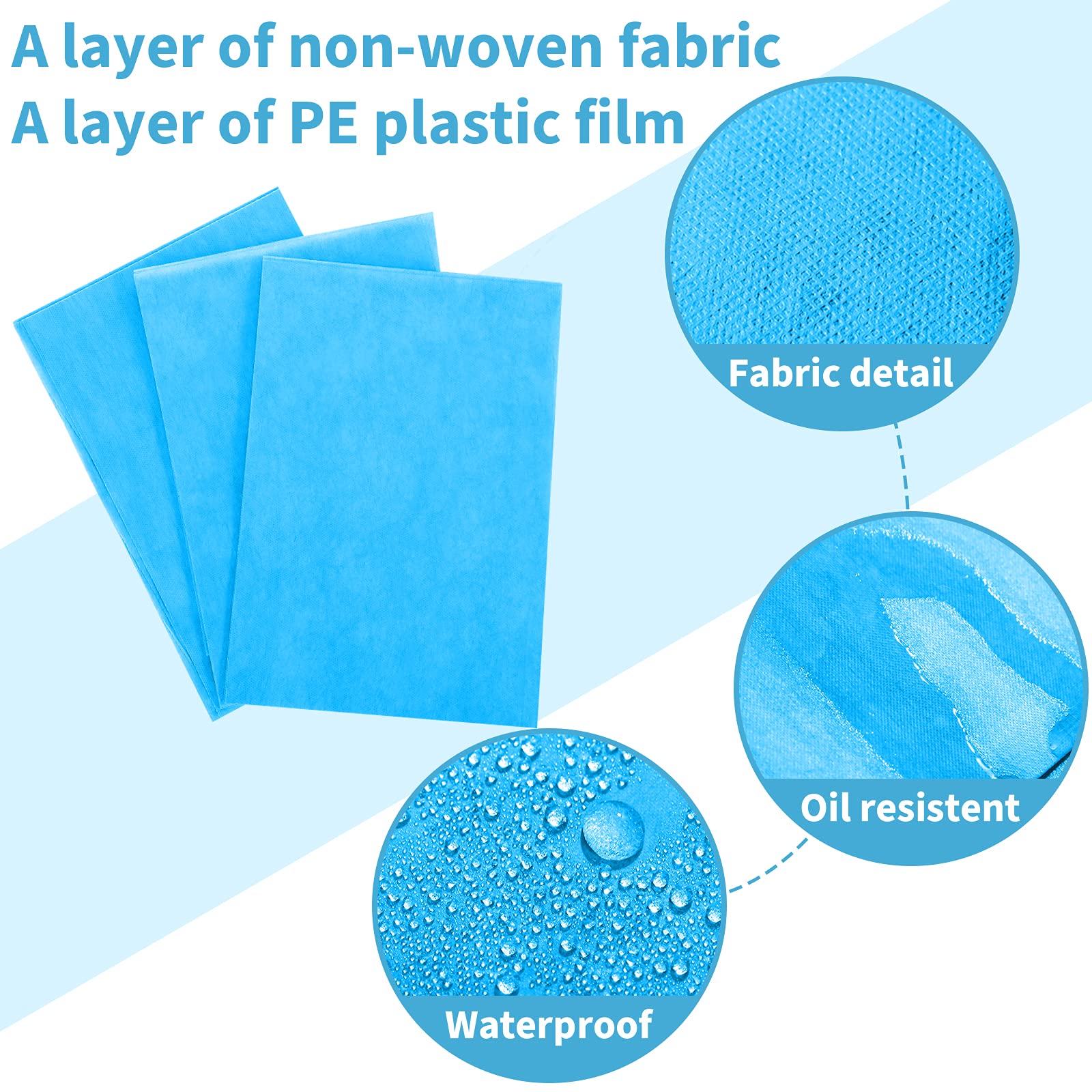 Breling Disposable Waterproof Oil-Proof Bed Sheets, 100 Pieces