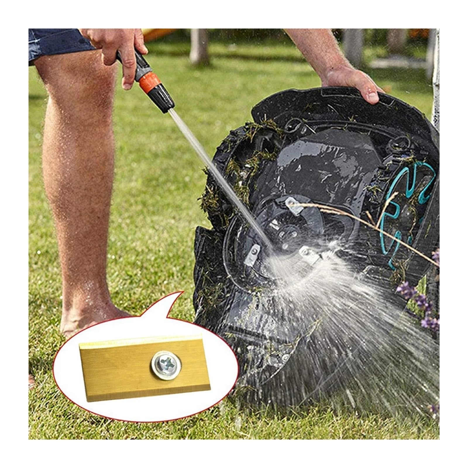 Juego de 18-180 Cuchillas de Repuesto de Acero Inoxidable con Tornillos for cortacéspedes robóticos Worx Landroid.(Gold 90Sets)