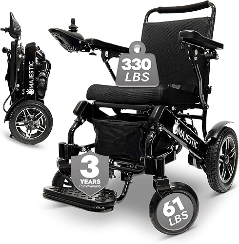 Miniatura 14 de Majestic - Sillas de ruedas eléctricas para adultos, silla de ruedas eléctrica plegable ligera, silla de ruedas motorizada para personas mayores