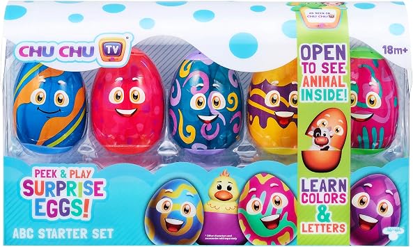 Peek & Play Surprise Eggs by Chuchu TV ABC Starter Set