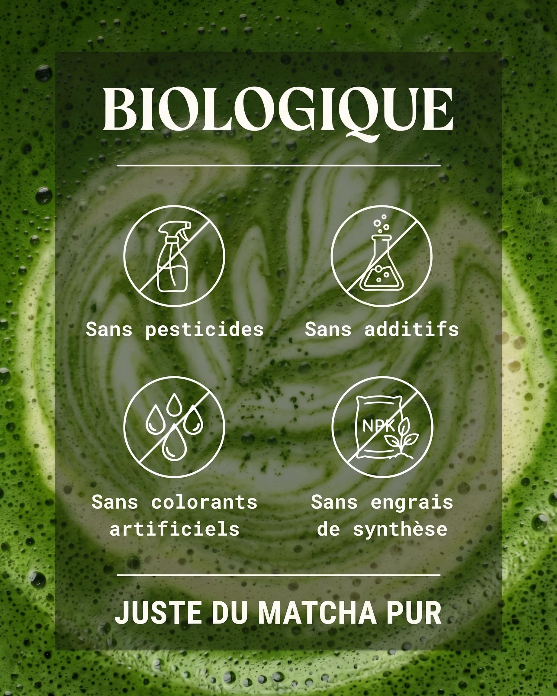 NaturaleBio Thé Matcha Bio Japonais. Premium Qualité. 100 gr. Thé Vert en Poudre. 100% Naturel. Matcha Green Tea Produit au Japon Uji, Kyoto. Idéal à Boire, pour Cuisiner et dans le Lait
