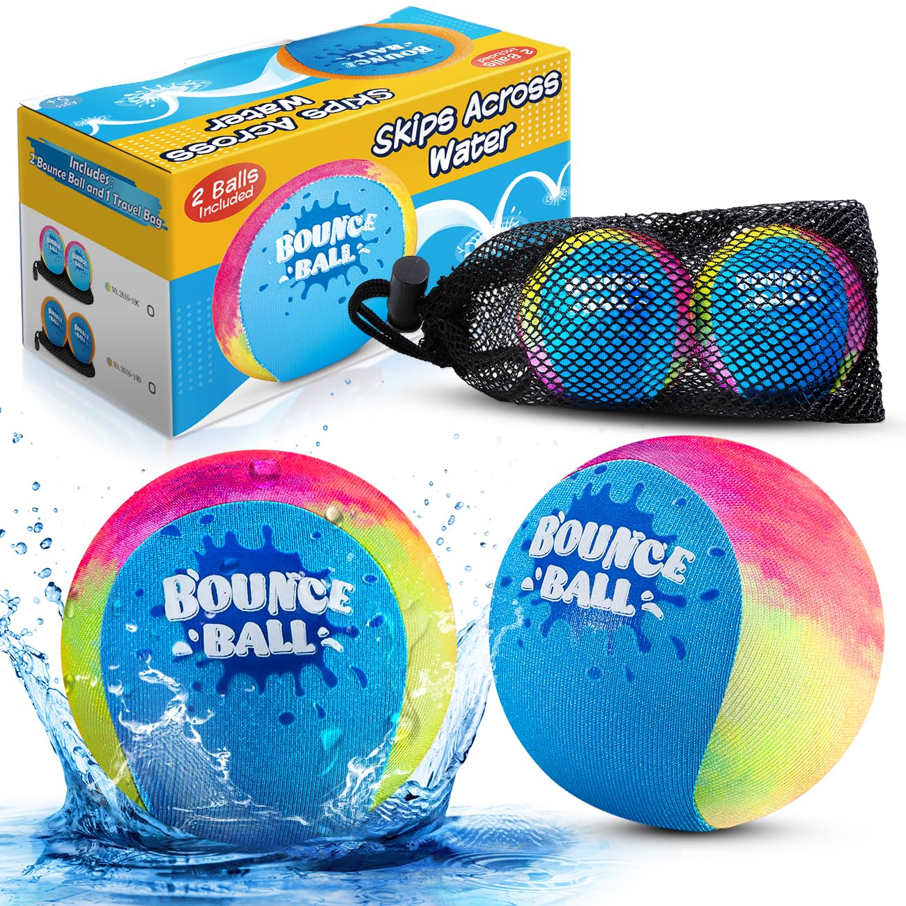 SYHLN Swimming Pool Toys, 2 Pack Water Bouncy Balls, Beach Ball for Summer, Toys Games for Kids 5-8-12 Birthday Gifts — image 1