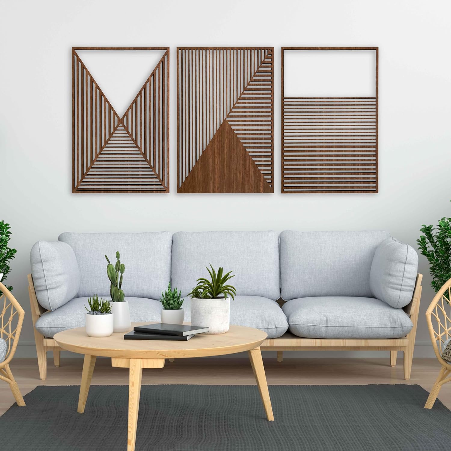 Abstract Wood Wall Art, Geometric Design for Modern & Minimalist Interiors, Contemporary Large Wooden Wall Art, Unique Wood Wall Panels