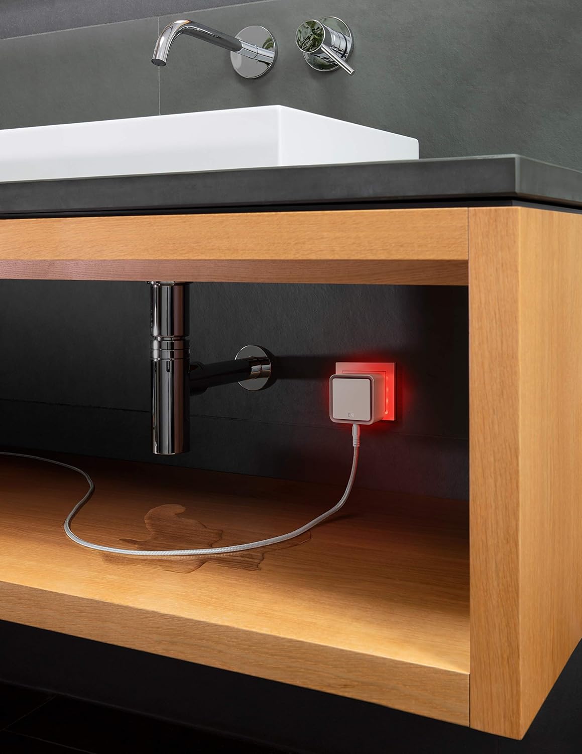 Wееklу Tор Sаlе Eve Water Guard - Apple HomeKit Smart Home Water Leak Detector, 6.5 ft Sensing Cable, 100 dB Siren, App Notifications (Not Thread Enabled)