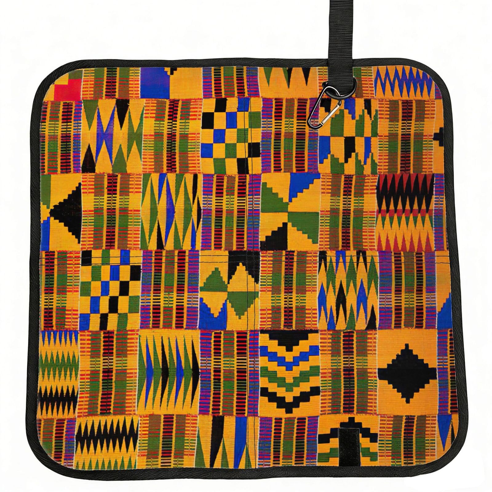 bghdfa African Weaving Print Outdoor Sitting Mat Waterproof Oxford Cloth Seat Cushion Folding Foam Camping Seat For Picnic