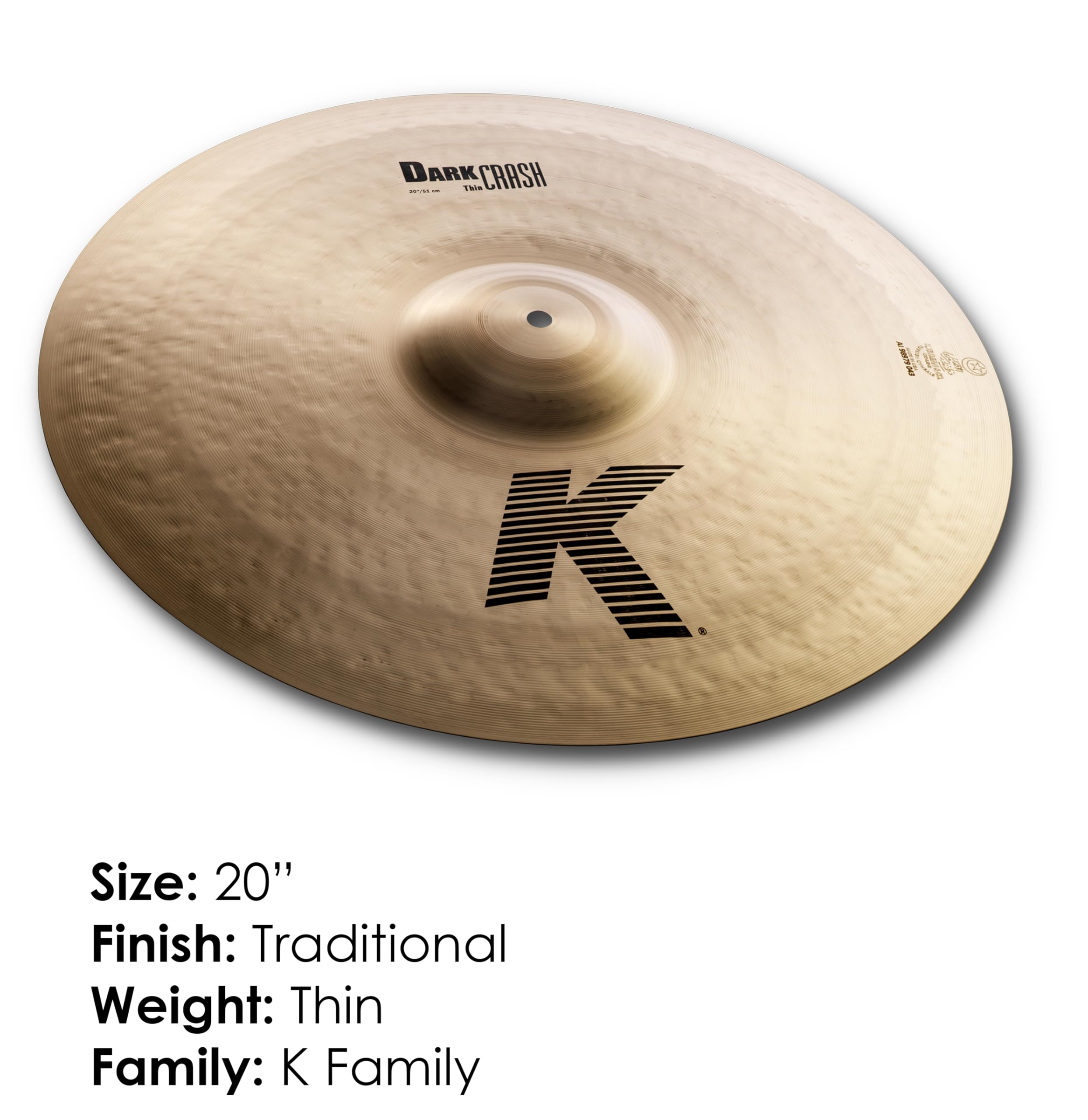 Zildjian K Zildjian Series - 20" Dark Crash Thin Cymbal