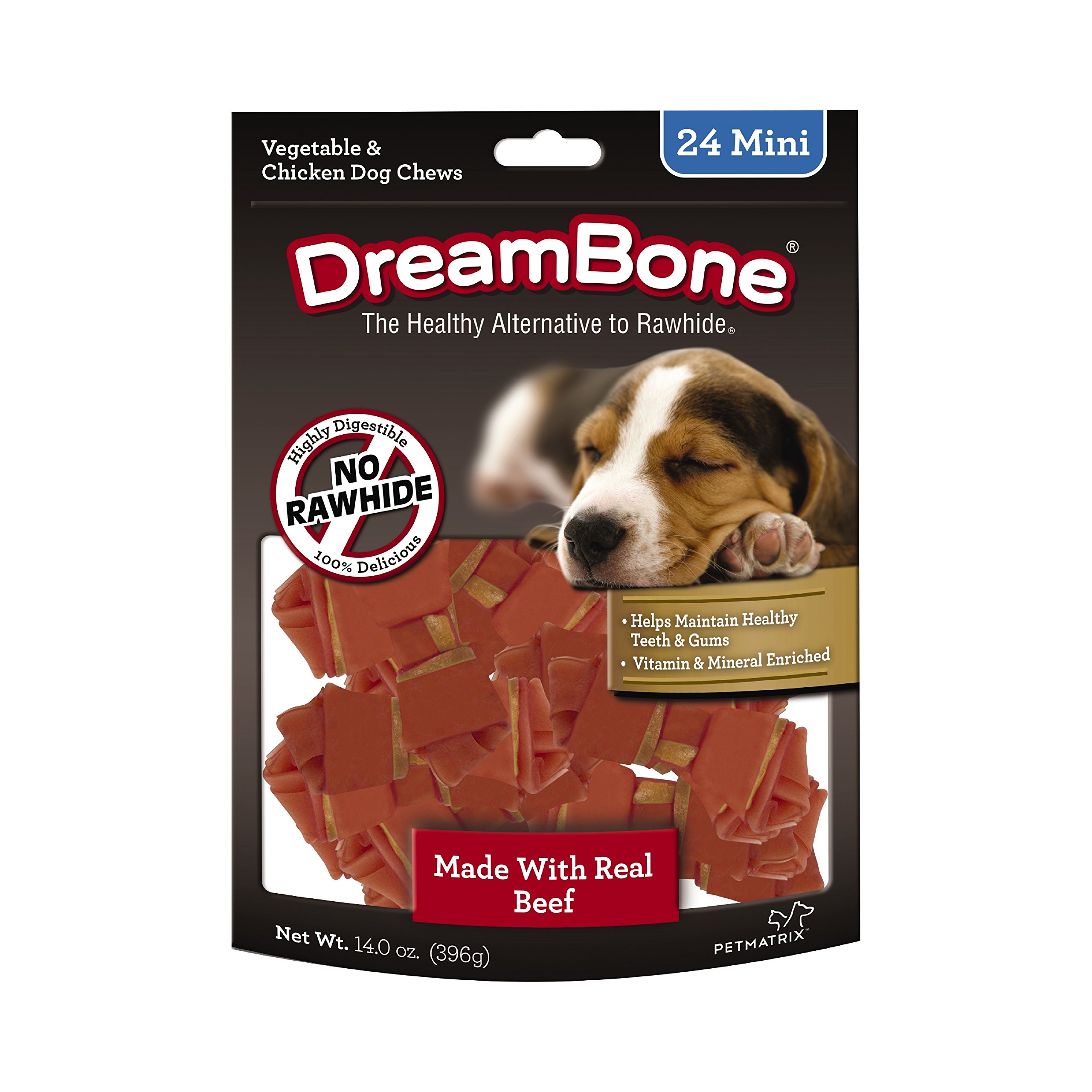 Dreambone Dbb-02442 Beef Bone For Dogs, Mini (Pack of 24)