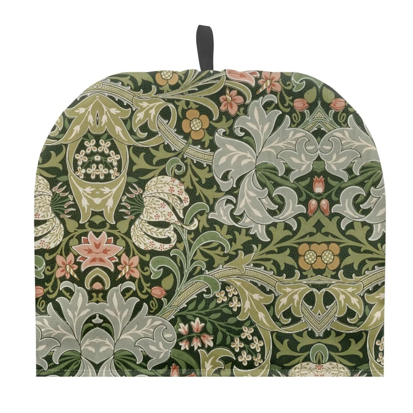 Drnuikhe William Morris Pattern Golden Lily Tea Cozy for Teapots with Handle, Dust Insulated Cover Hanging Fold-Up Design, Suitable for Kitchen and Living Room Table Decoration — image 1