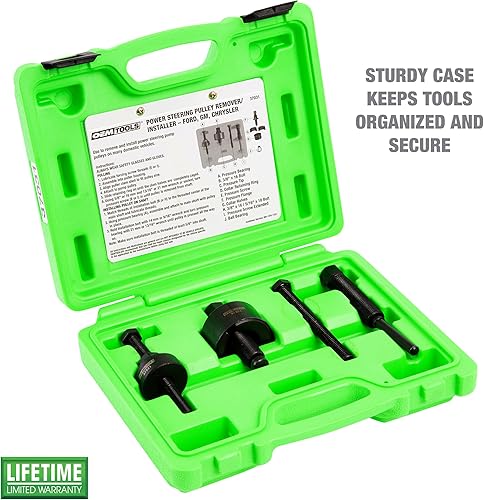 Miniatura 2 de OEMTOOLS Kit de extractor e instalador de poleas de dirección asistida, quita e instala poleas de bomba de dirección asistida en la mayoría de