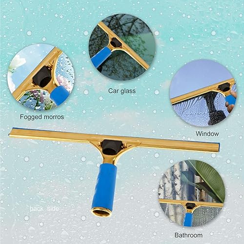 Miniatura 3 de KLHB-YF Raspador de ventana comercial de grado profesional de 14 pies, herramienta de limpieza de ventanas para puertas de ducha, ventanas y vidrio