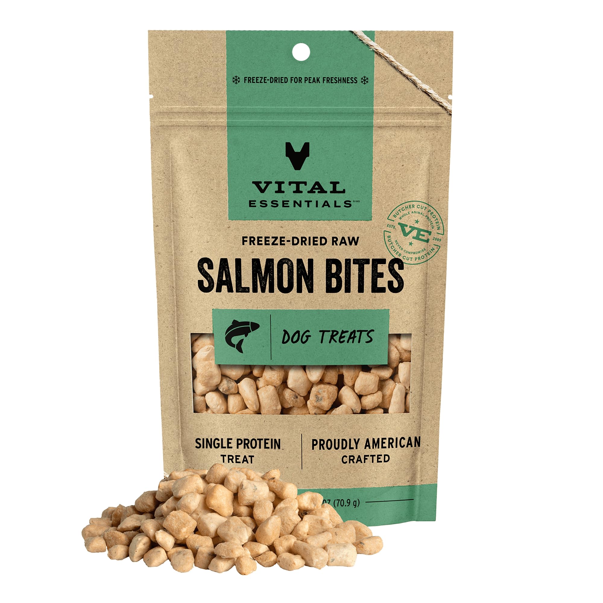 Vital Essentials Freeze Dried Raw Single Ingredient Dog Treats (Salmon)