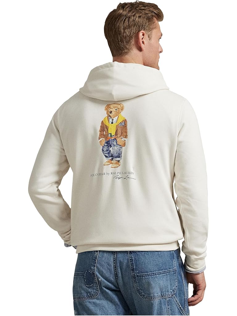 White Polo Ralph Lauren Polo Bear Fleece Hoodie