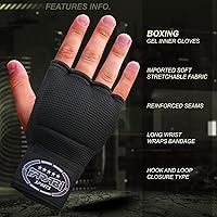 Vista 3 de Farabi - Guantes de boxeo híbridos para niños con protectores de manos, para boxeo, guantes de boxeo de punzonamiento