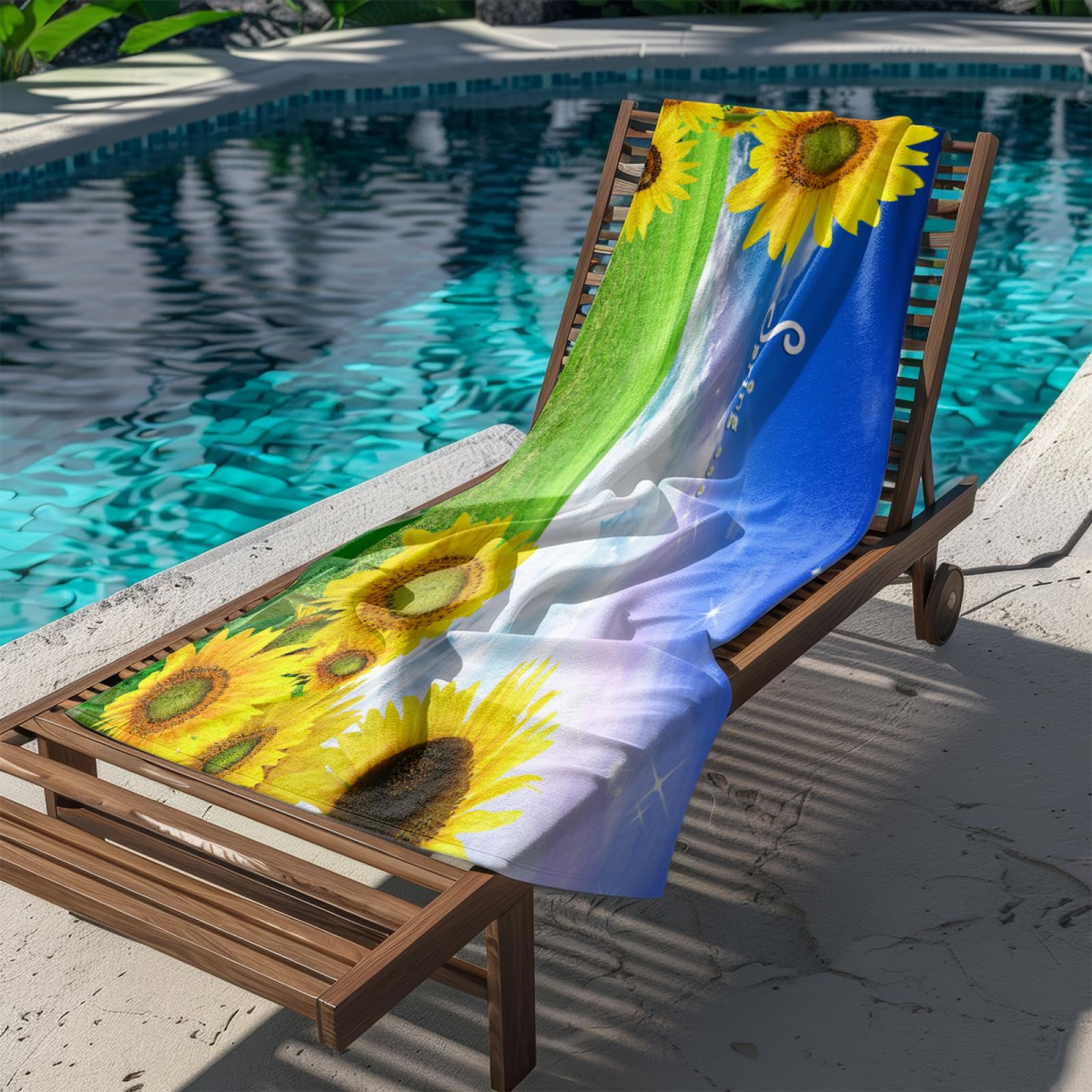 Strandtuch Grün Himmelblau Mikrofaser Handtuch Tragbar Handtücher Groß Badetuch Sand Proof Badehandtuch Groß Ultraleicht Strandtuch XXL Schnelltrocknend Strandhandtuch Beach Towel 150x200cm