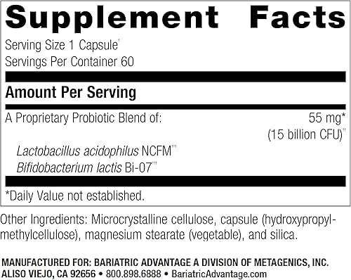 Miniatura 2 de Bariatric ventajafloravantage Equilibrio Probióticos Cápsulas, 60Count
