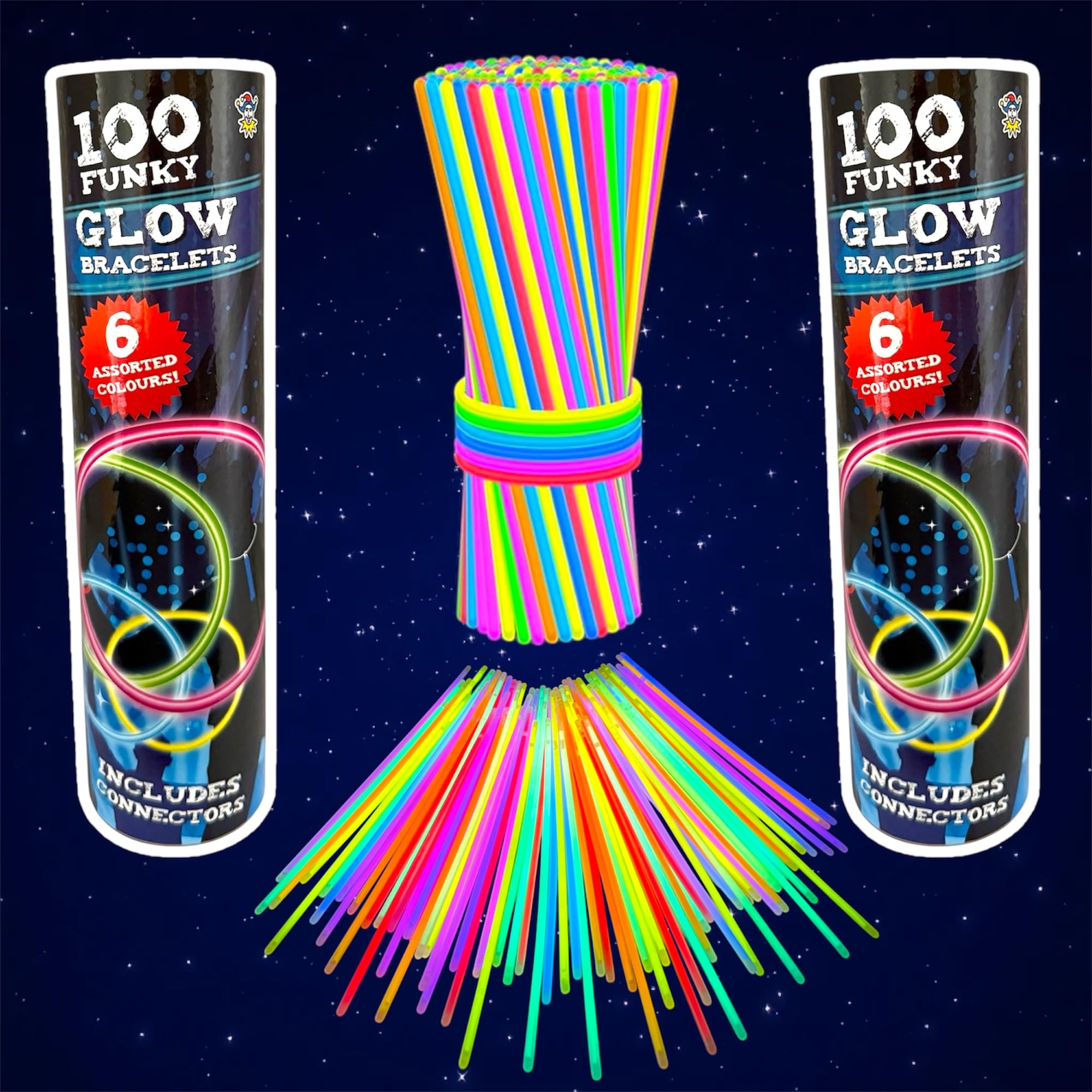 Dozer Leuchtstbe, 200 fluoreszierende Armbnder und 200 Verbinder, NeonKits zur Herstellung von Halsketten, Armbndern fr Kinder, Erwachsene, Hochzeit, Geburtstag, Dekoration, Party, Strand,