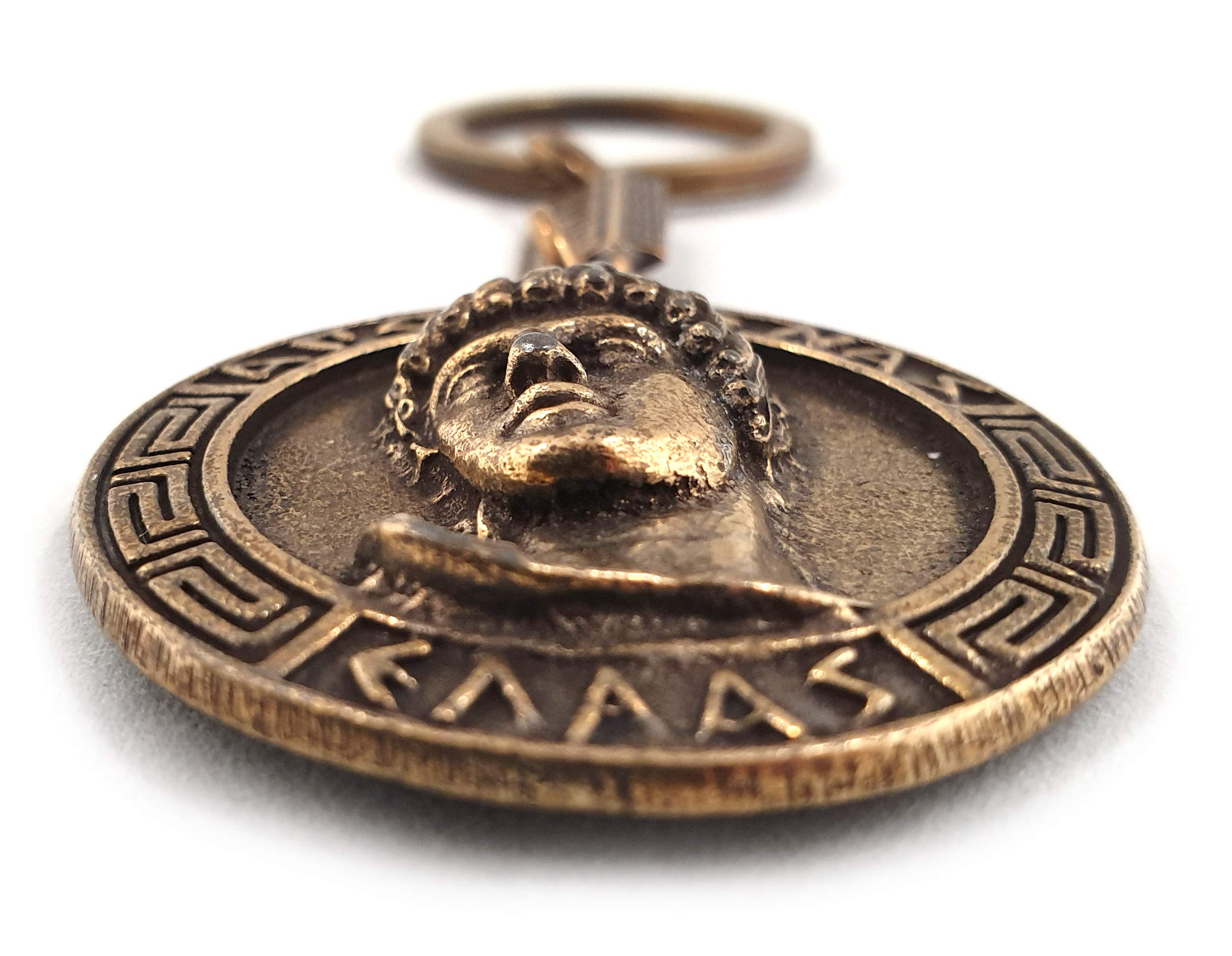 Amazon.co.jp: Iconsgr キーリング 古代コイン アポロンシールド 神アポロ キーチェーン : ファッション