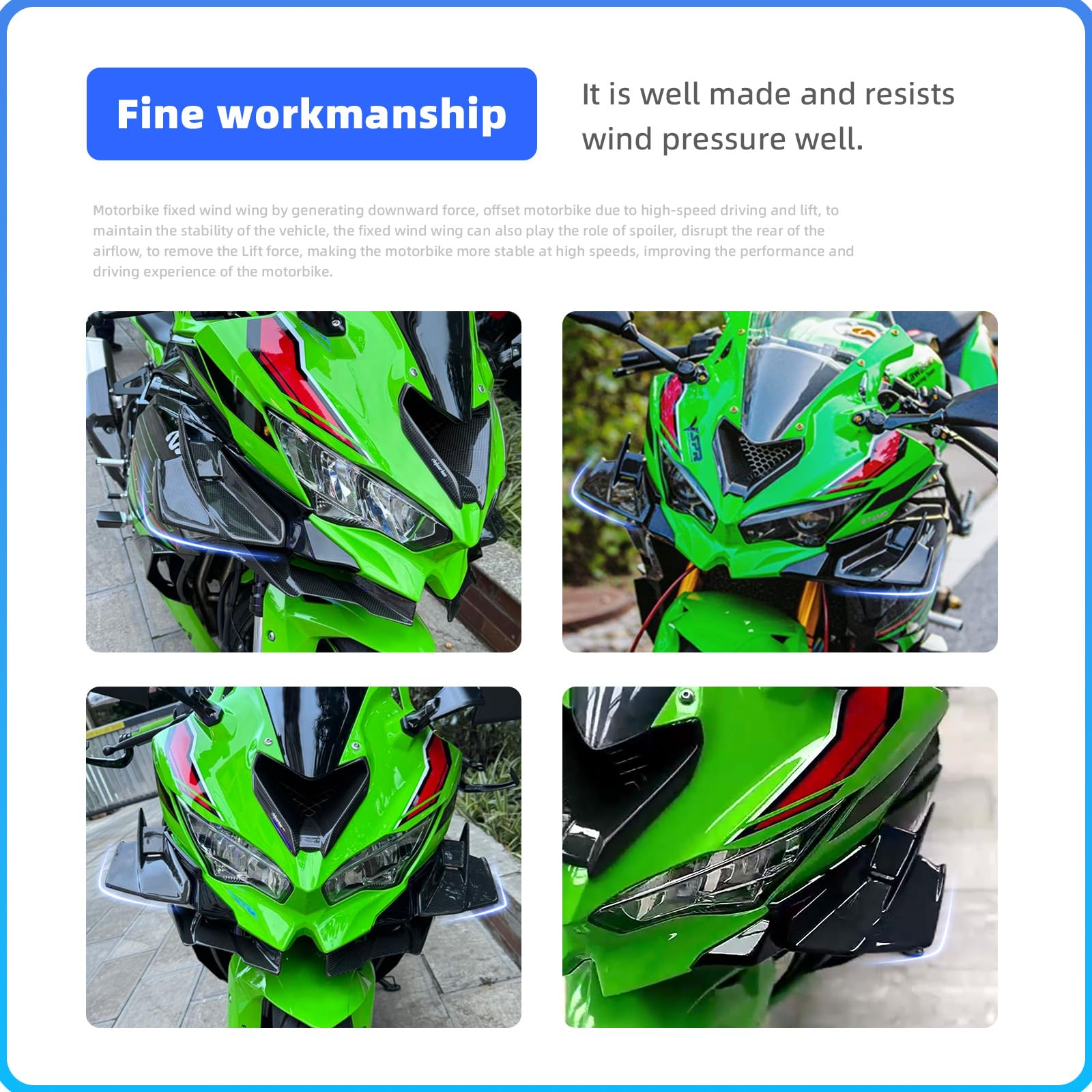 Amazon.com: Motorcycle Winglets Wind Deflector Fairing Kits