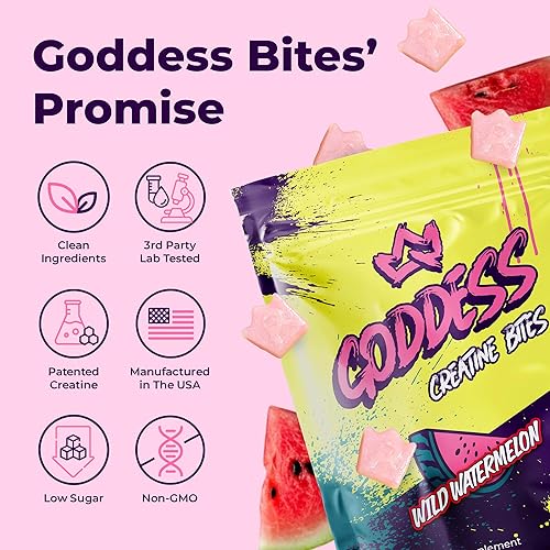 Miniatura 6 de Primal Queen Goddess - Gomitas de creatina, creatina masticable baja en azúcar para mujeres, constructor de glúteos y músculos, recuperación más