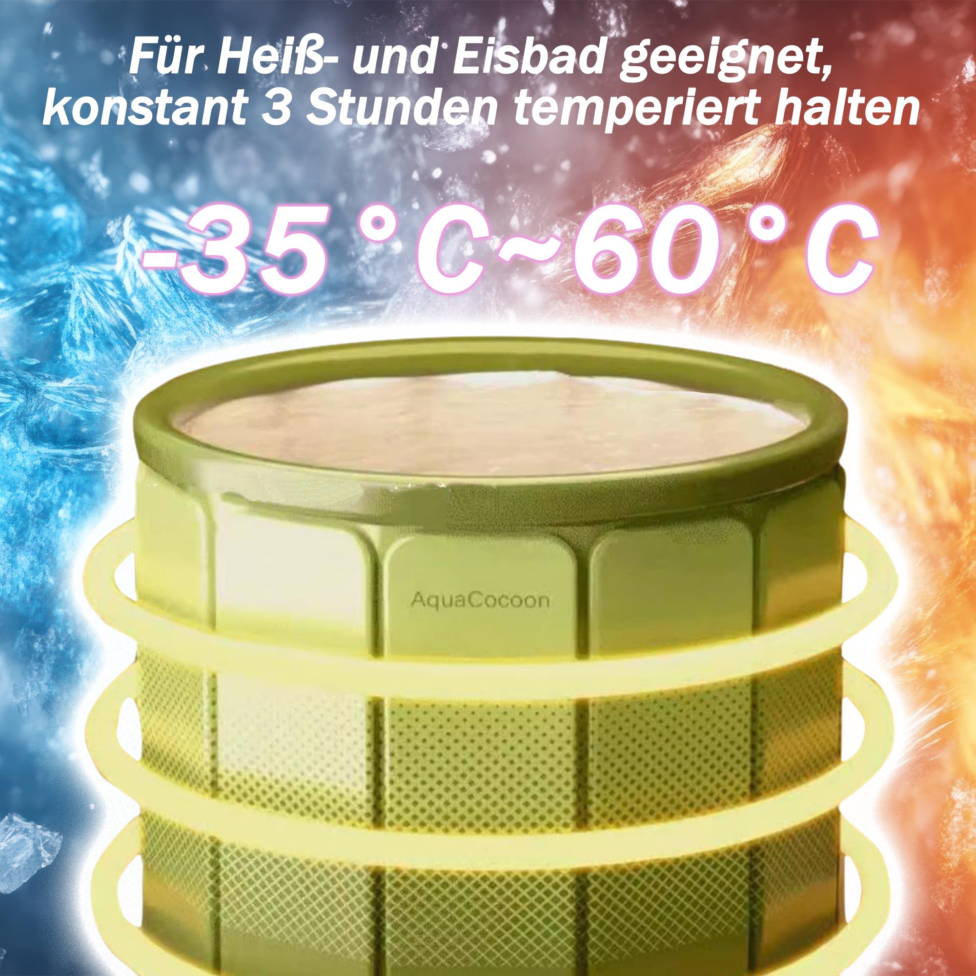 Vasca Da Bagno Pieghevole Portatile Simcat 70x65 Cm - Per SPA Casa E Terapia Freddo - Foto 8