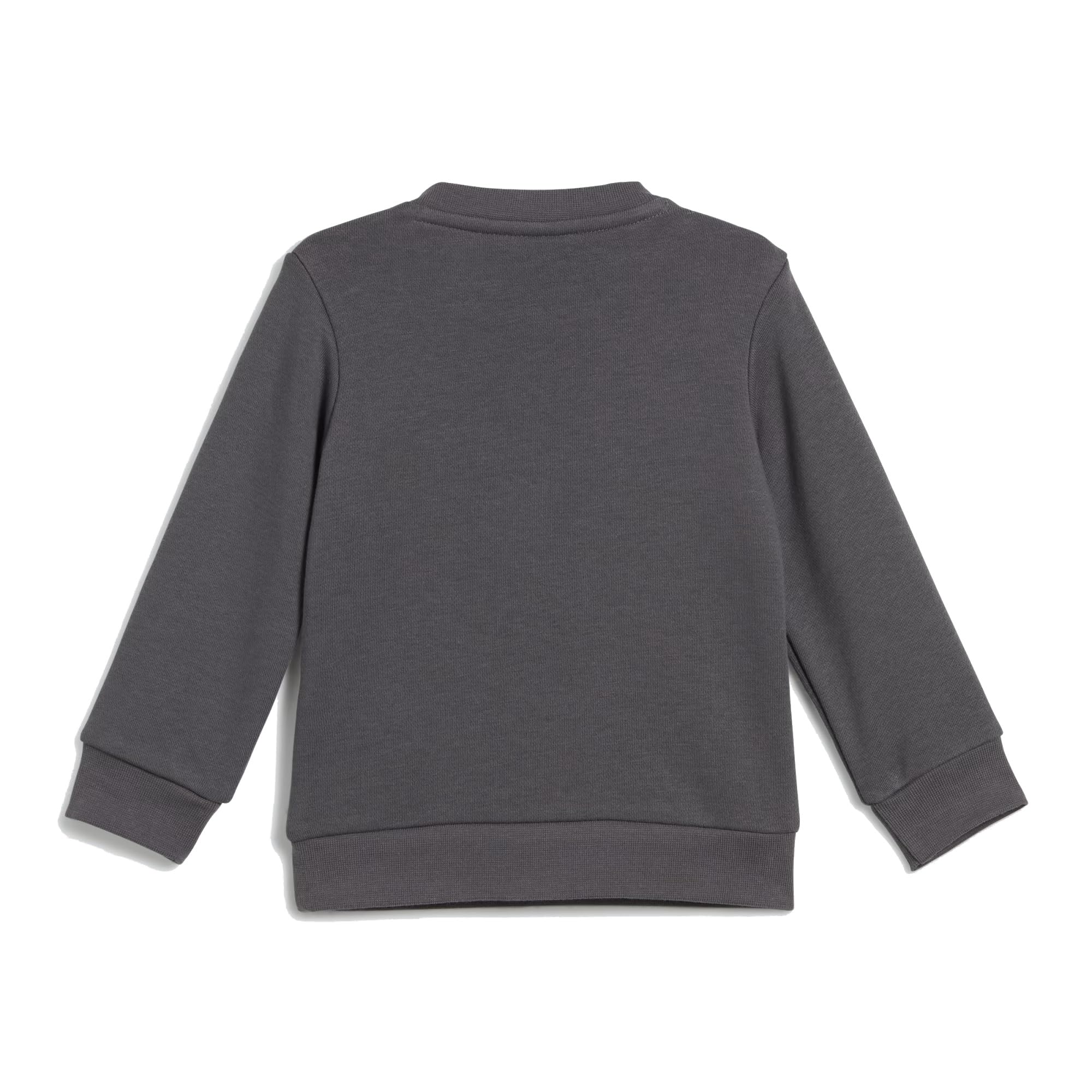 adidas Originals - Set felpa girocollo a maniche lunghe con trifoglio e pantaloni da jogging per neonati e bambini (grigio cinque)