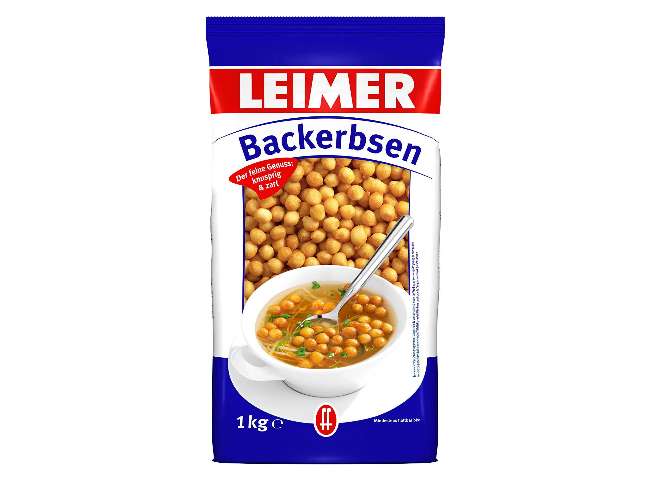 LEIMER Backerbsen 1 kg - Traditionell bayerische Suppeneinlage (4 x 1kg)