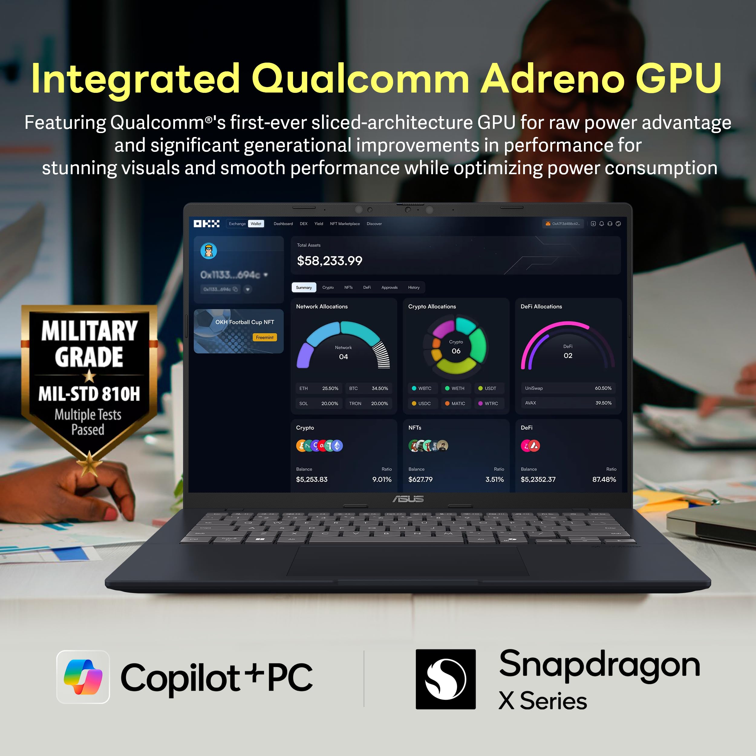 未開封　Snapdragon X　オフィス付　ASUS Vivobook 14 Asus Vivobook 14 (X1407QA) is a $700 laptop with Snapdragon X