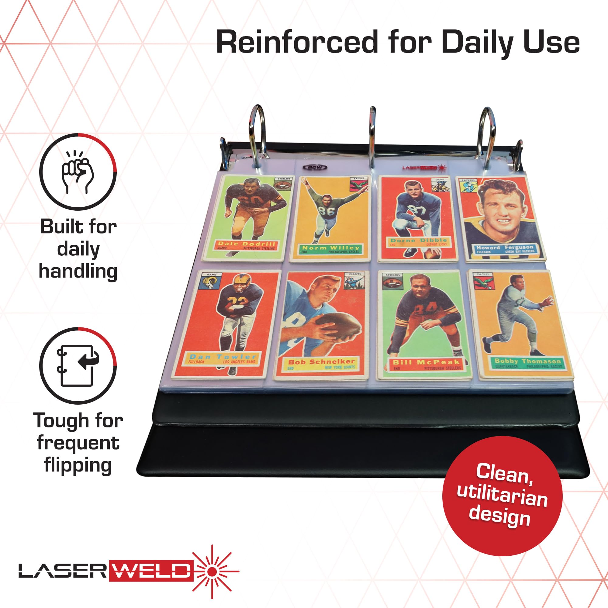 Amazon.com: LaserWeld® 8-Pocket Binder Card Sleeves | Card Pages for  Binders | Card Sheets for Binder | Card Sleeve Pages for Vintage Sports  Cards (1948–1985) | Acid-Free, Archival-Grade