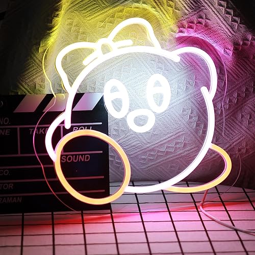 Miniatura 4 de Letrero de neón regulable con luz LED de neón, bonito letrero de neón 3D, arte de pared 3D, letreros de neón para decoración de pared, sala de