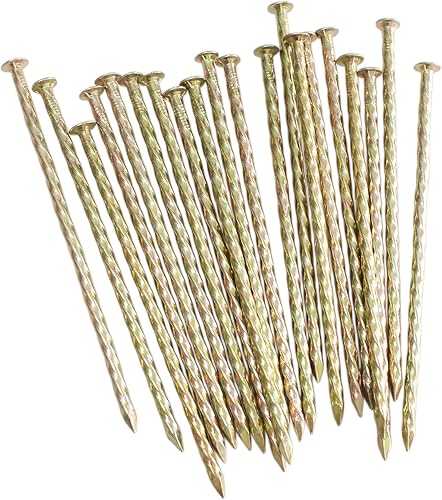 Miniatura 3 de Paquete de 100 estacas de jardín de metal galvanizado sólido de 6 pulgadas para jardín, anclajes en espiral para bordes de pavimentación, barreras