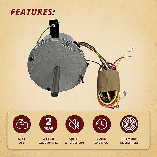 Miniatura 4 de Century ORV4540 AO Smith - Motor de ventilador de 3 velocidades 115 V 15 HP F2C40A61 3105054.005