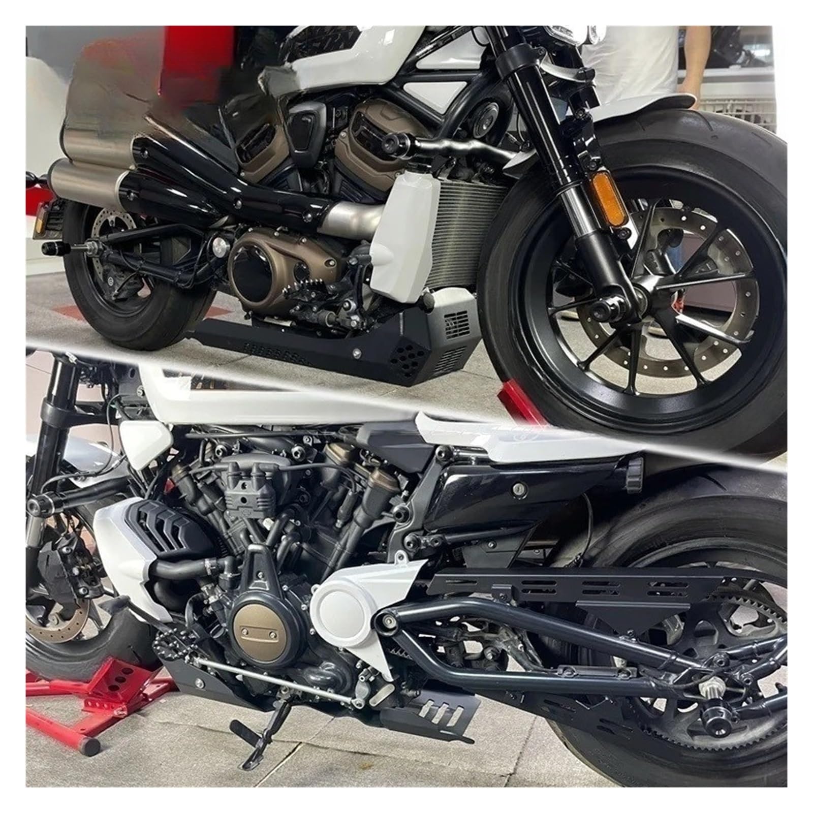 Paracoppa motore moto Per Sportster S 1250 RH1250S Piastra Paramotore Moto Protezione Telaio Motore Sotto La Pancia Copertura Base