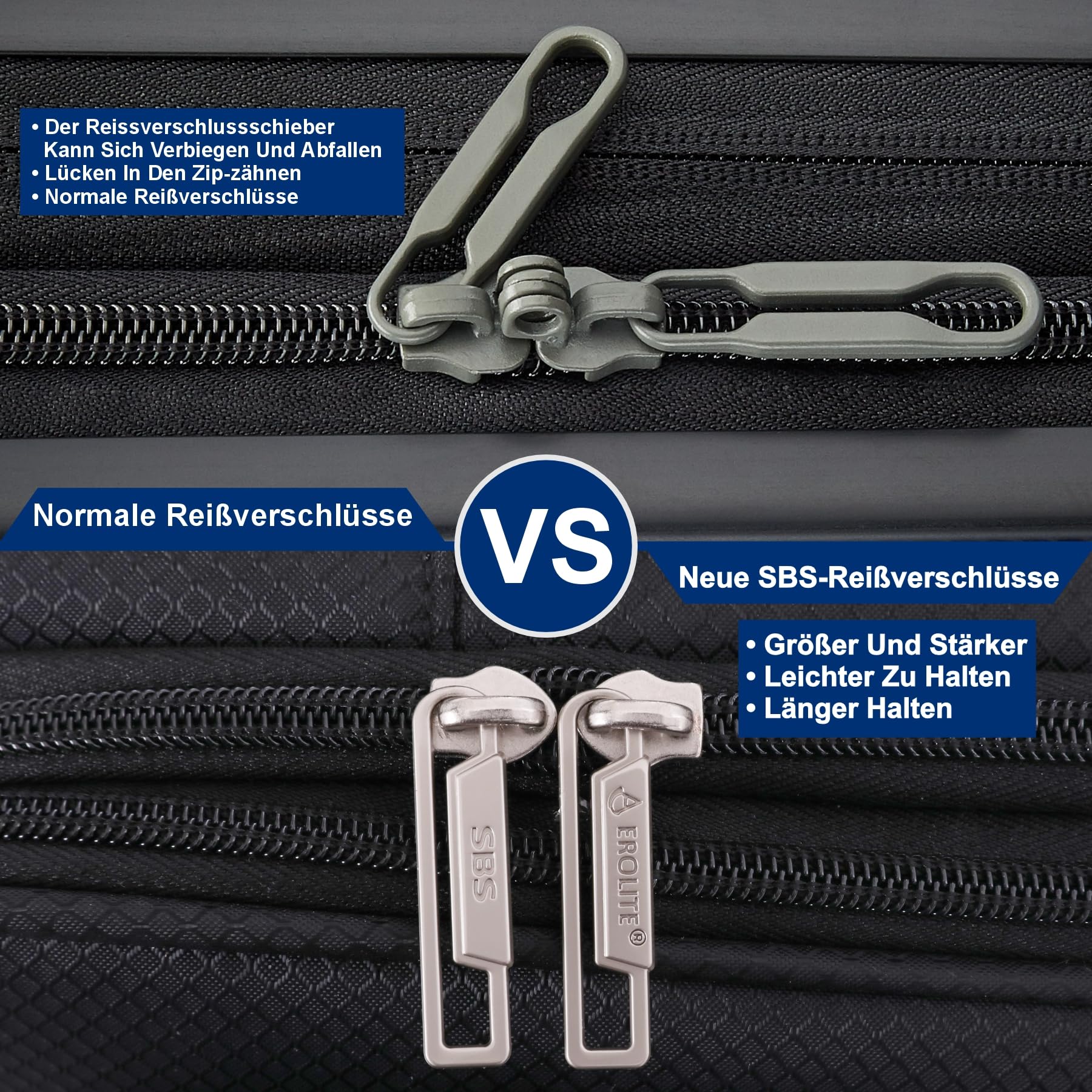 Aerolite Erweiterbar 55x40x20cm auf 55x40x23cm Lufthansa Eurowings Bordgepäck Handgepäck Koffer 55x40x20 55x40x20 mit 2 Rollen - Auch für Condor, SunExpress, TUI und Vieles Mehr (Schwarz)