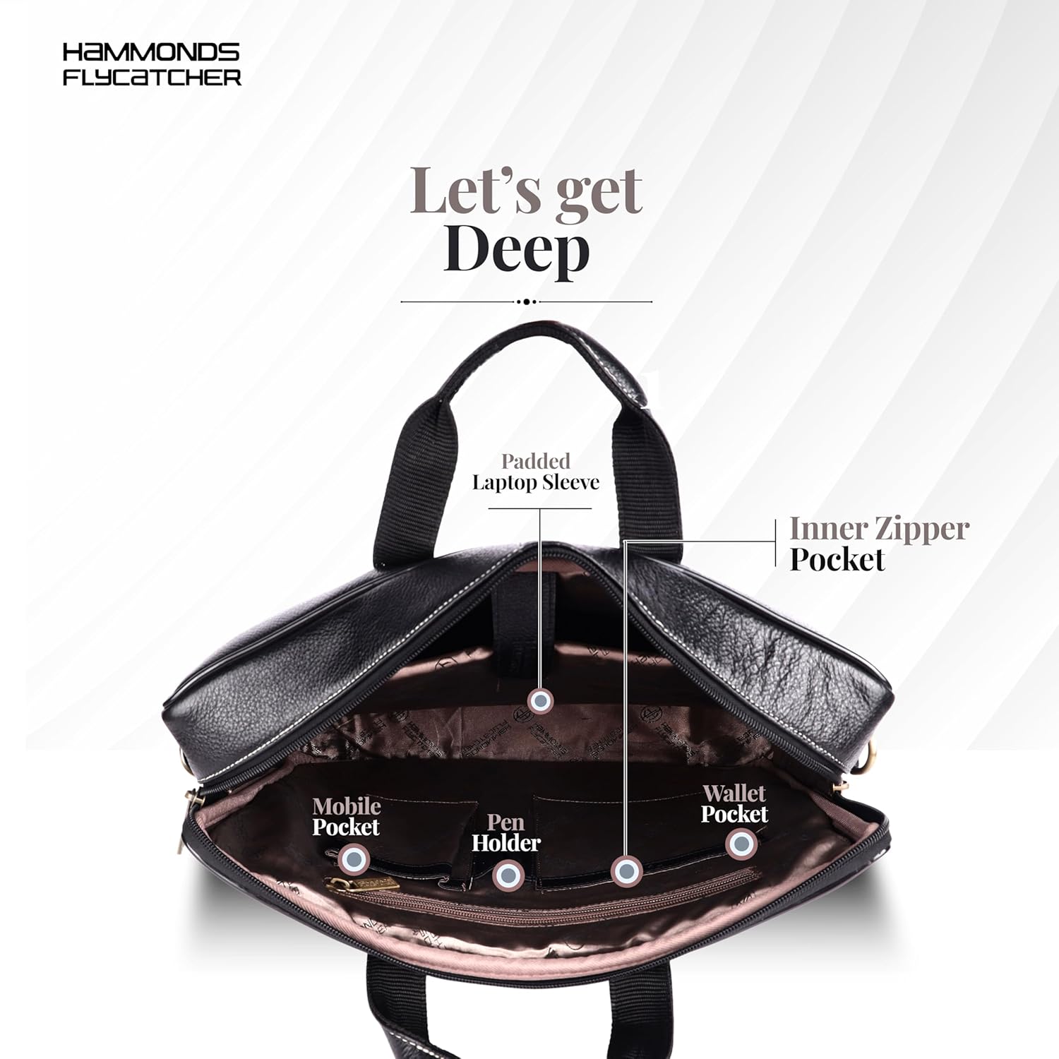 HAMMONDS FLYCATCHER Genuine Leather Office Bag for Men - 15.6 Inch Laptop Bag for Men for Professionals, Business Travelers - Adjustable Straps & Multiple Compartments - 1 Year Warranty - Black 23 81qRJIE1eaL. SL1500