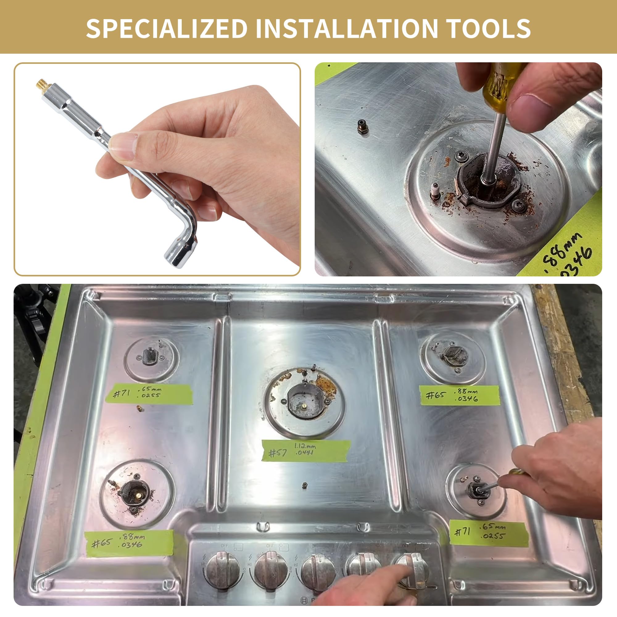 Amazon.com: GRLP4 LP Gas Conversion Kit - 12 PCS Brass Propane