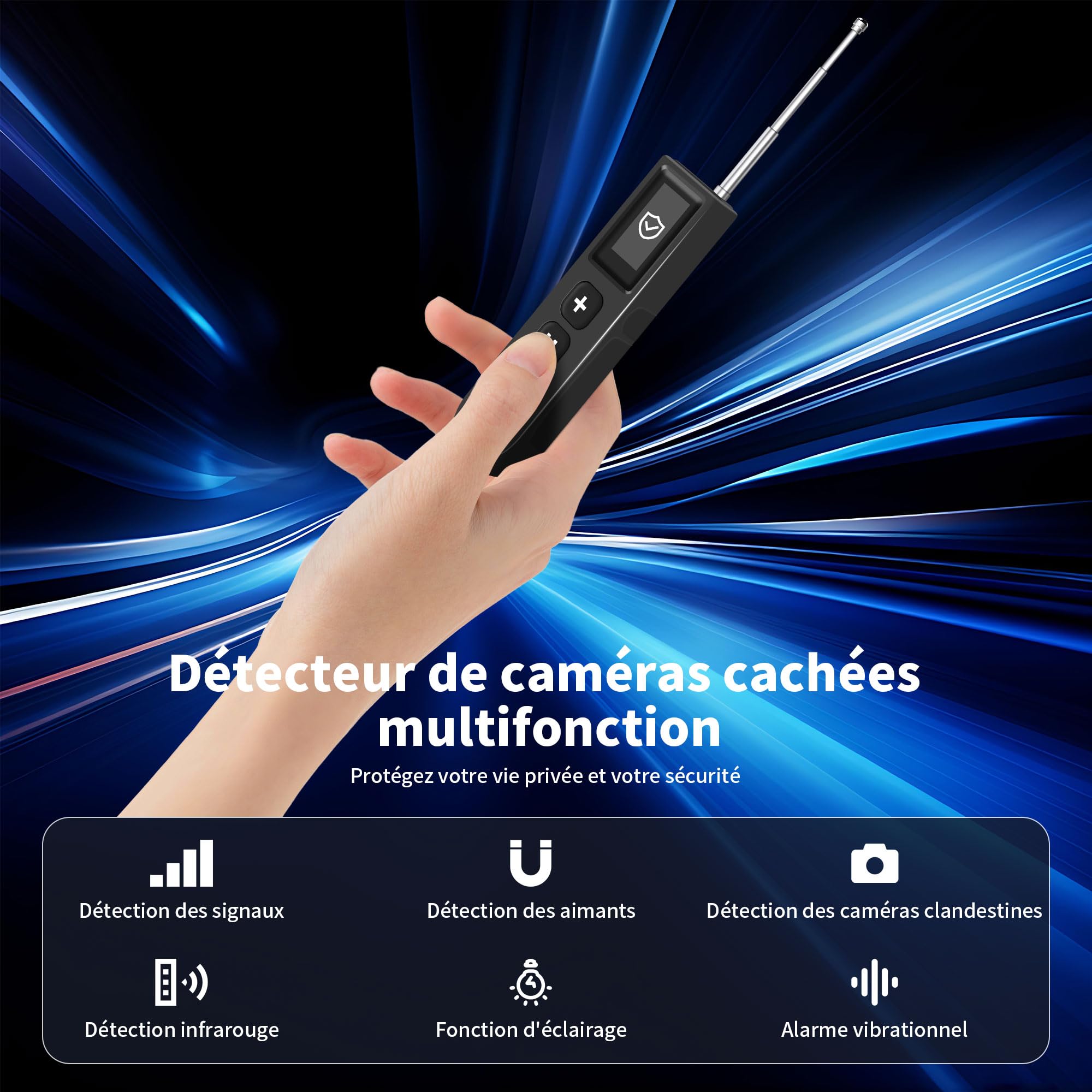 Détecteur de lit, détecteur RF, détecteur GPS, traceur, appareils auditifs, caméras sans fil pour hôtels, maisons, bureaux
