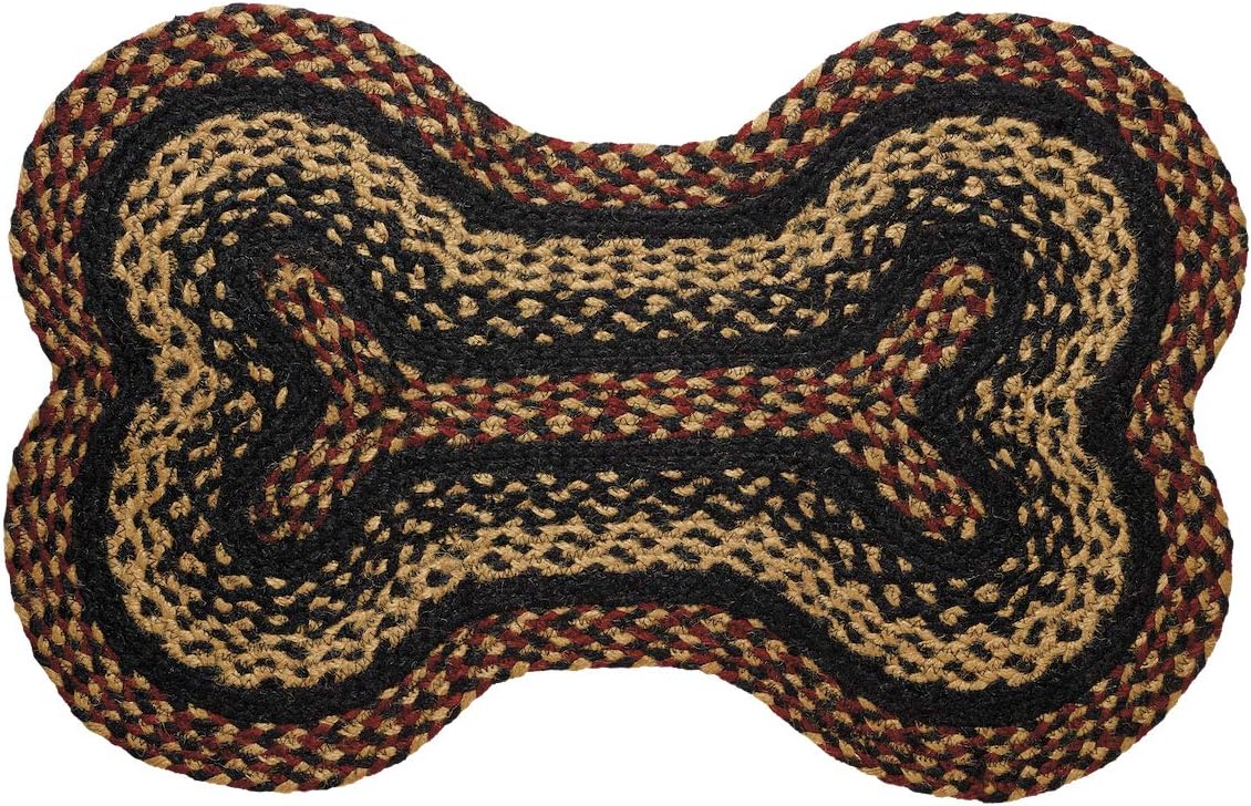 IHF Home Decor BlackBerry Braided Rug 18"x28" Accent Floor Carpet Natural Jute