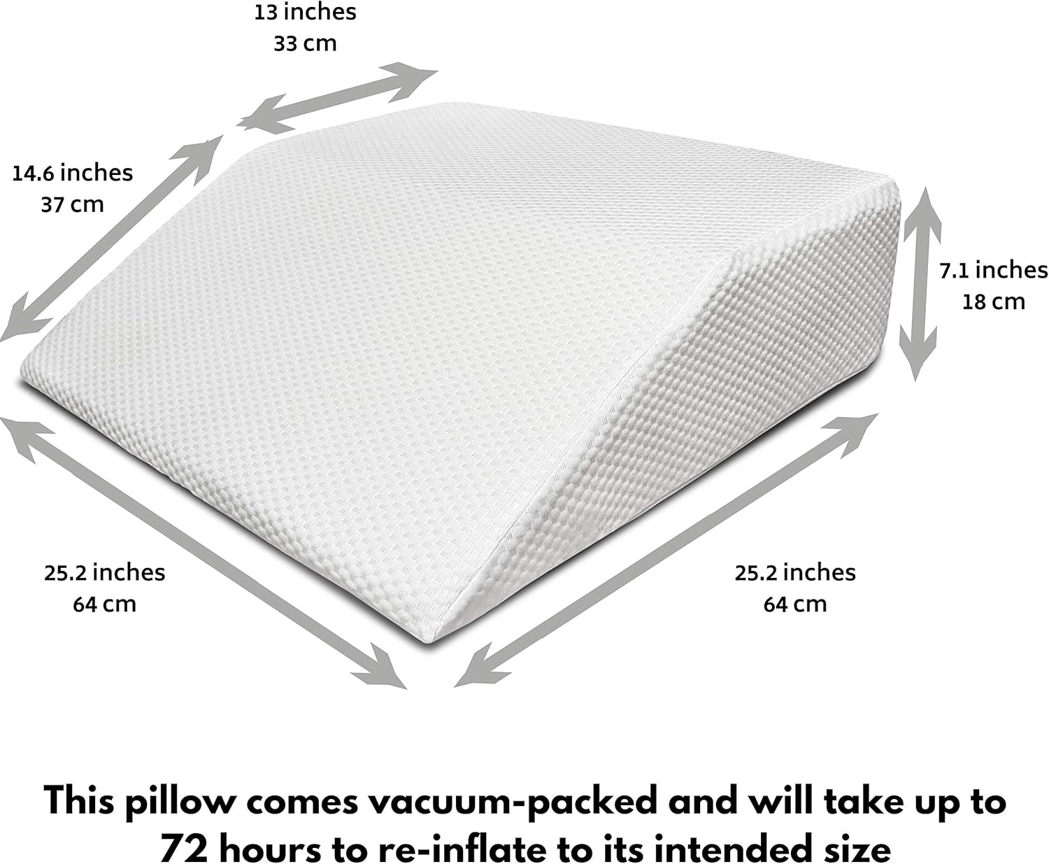 Bed Wedge Pillow for Legs - Memory Foam Triangle ramp Designed to Reduce Acid Reflux, Snoring - King Sized Leg Elevation Medical Support for Post Surgery - Pregnancy - Liberator (Dark Grey) : Home & Kitchen