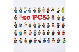 Elecbytes 50-Pack Lego Mini Figurines for Creative Building Brick Fun