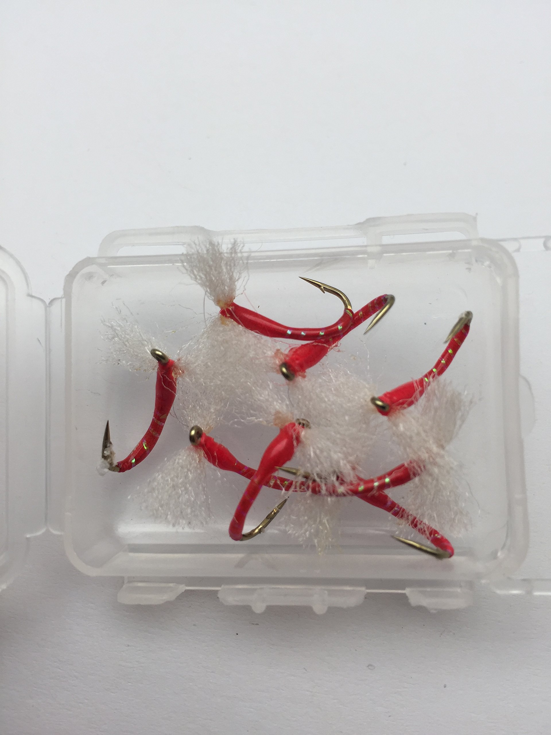 Fly Fishing HOLOGRAPHIC BUZZERS STATIC-RED 3D 8 Pack size 10 Pack #85