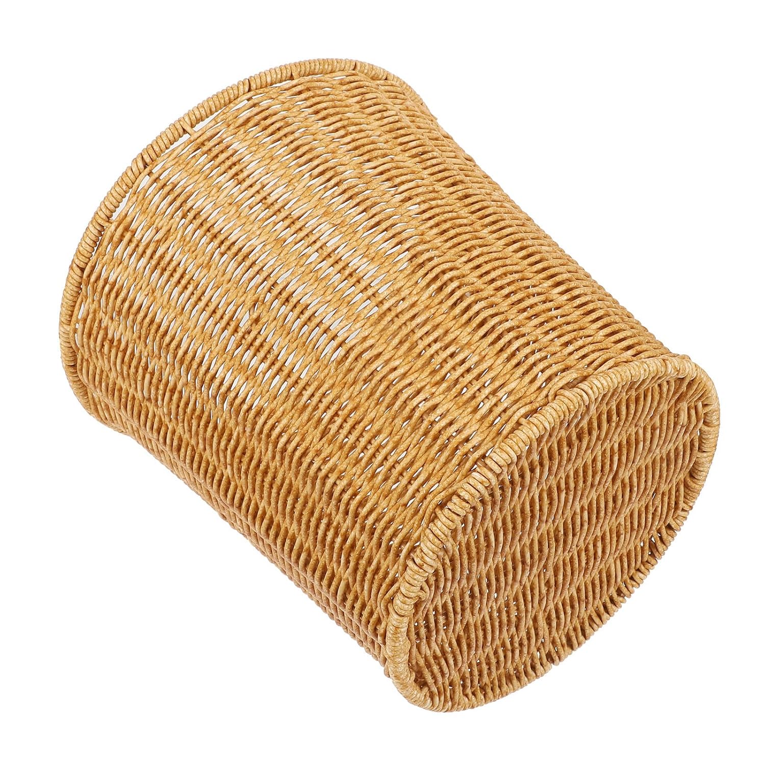 SOLUSTRE Imitation Rattan Sundries Storage Basket Plastic Woven Storage Bin Home Organization Container for Living Room Without Lid