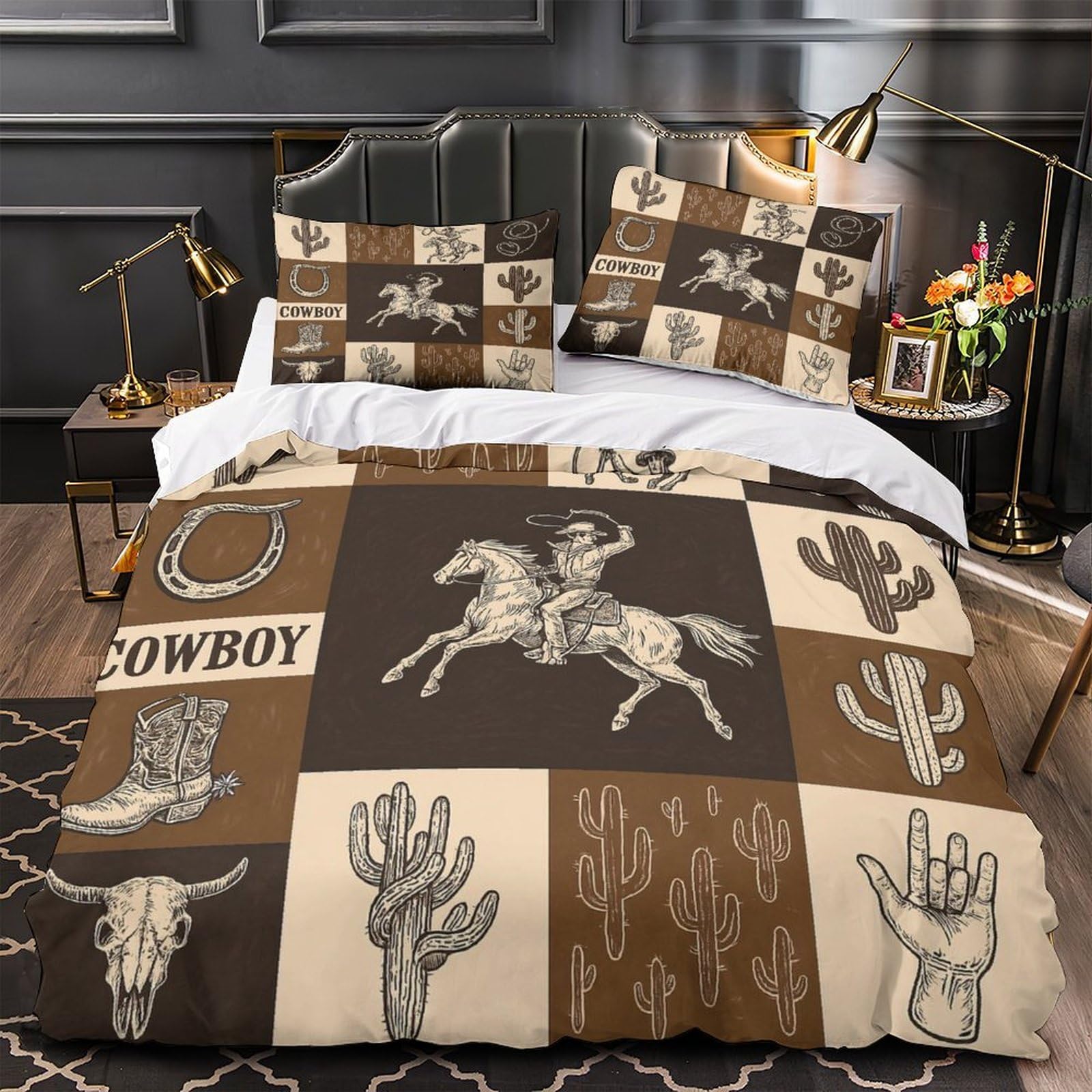 Housse de couette cowboy hypoallergique pour protéger la peau sensible des enfants