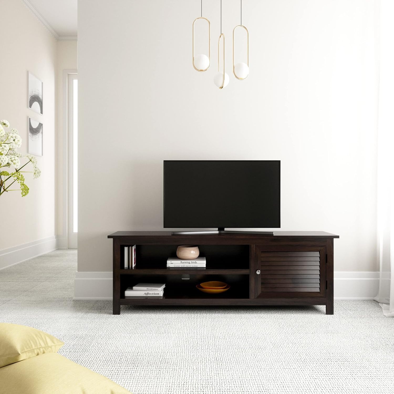 Hamish Furniture Medora Sheesham Wood TV Unit with 1 Door & Shelf