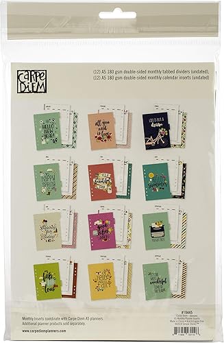 Miniatura 3 de Simple Stories Carpe Diem Seasons Insertos de Planificador A5 de Doble Cara - Mensual, Sin Fecha