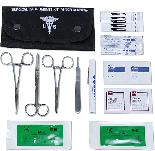 Kit de supervivencia de emergencia de excedente de estilo militar de Estados Unidos, 15 unidades, bolsa de primeros auxilios de CONTOL